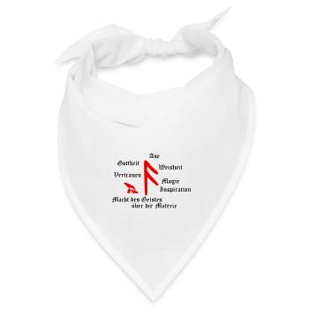 Runa "Ansuz" (ger.) - Bandana Dreieckstuch - Weiß - Vorne