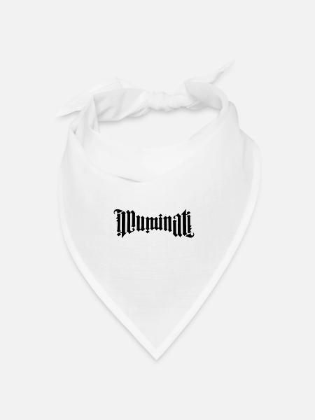 Ambigramm Illuminati - Bandana Dreieckstuch - Weiß