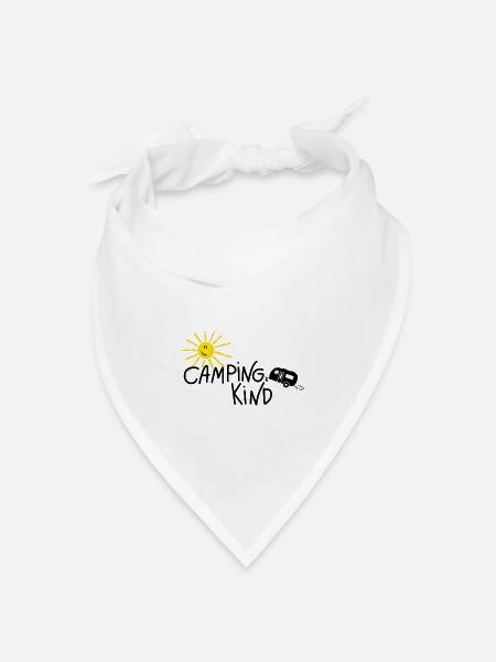 Camping Kind Wohnwagen - Bandana Dreieckstuch - Weiß