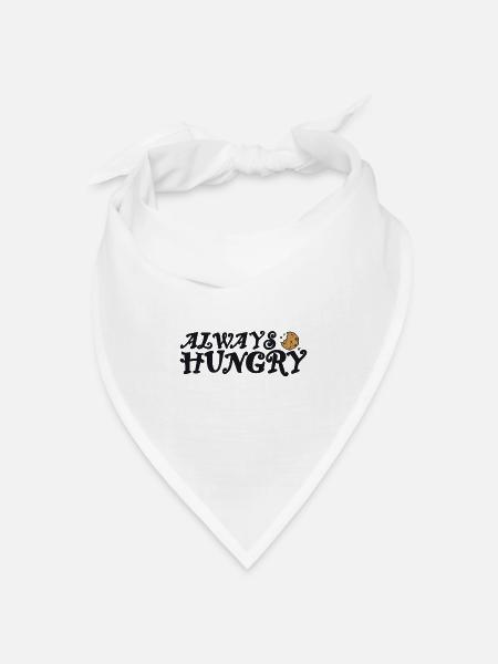 Always hungry mit Cookie - Bandana Dreieckstuch - Weiß