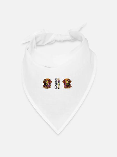 Golden Retriever - Bandana Dreieckstuch - Weiß