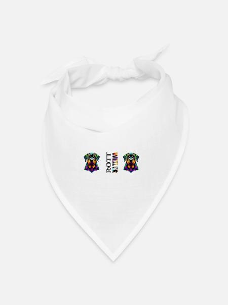  Rottweiler  - Bandana Dreieckstuch - Weiß