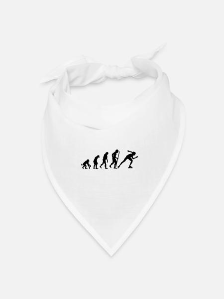 Evolution of inline speed skating - Bandana Dreieckstuch - Weiß