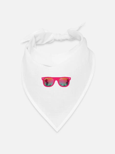Sunglasses - Sonnenbrille - Bandana Dreieckstuch - Weiß