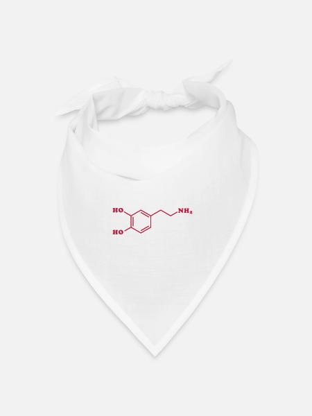 Chemische Molekülformel von Dopamin - Bandana Dreieckstuch - Weiß