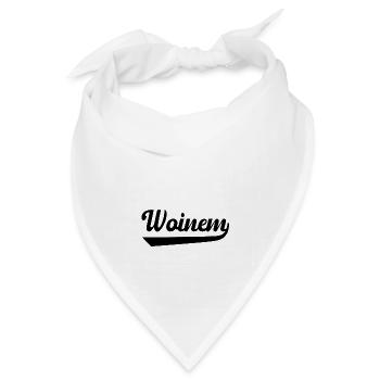 Weinheim Woinem mit Unterstrich - Bandana Dreieckstuch - Weiß - Vorne