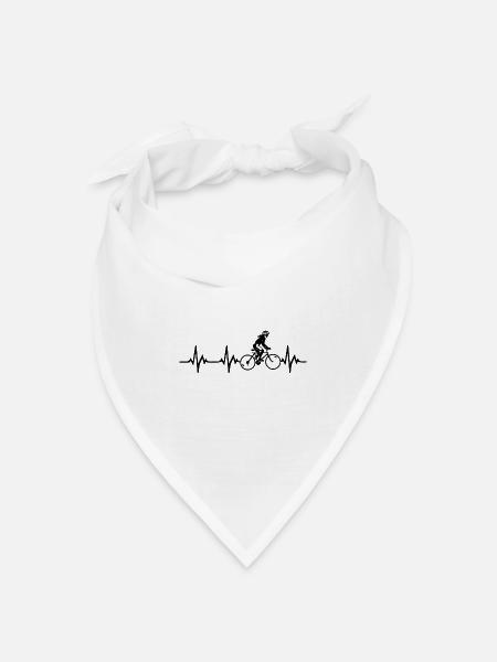 Fahrräder Heartbeat - Bandana Dreieckstuch - Weiß