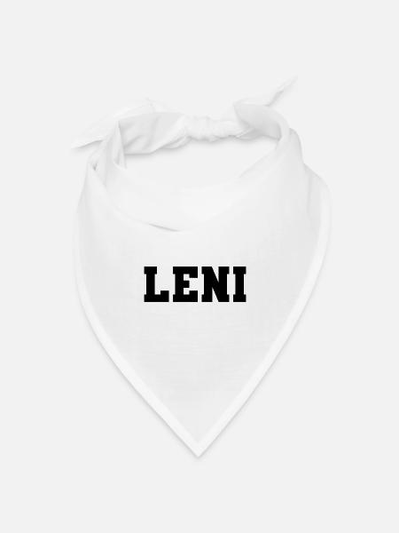 Name - Leni - Bandana Dreieckstuch - Weiß