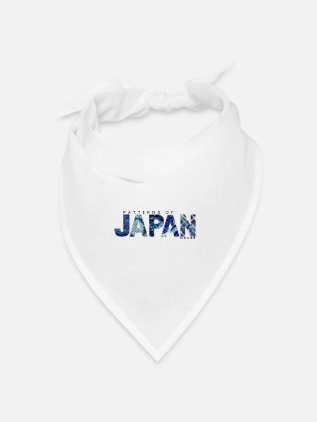 Patterns of Japan - Japanische Muster - Tradition - Bandana Dreieckstuch - Weiß