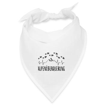 Alpenüberquerung E5 Herzschlag Fußabdrücke - Bandana Dreieckstuch - Weiß - Vorne