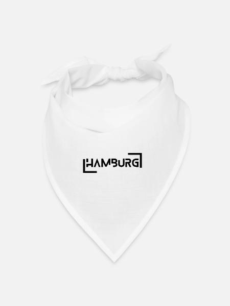 Hamburg - Bandana Dreieckstuch - Weiß