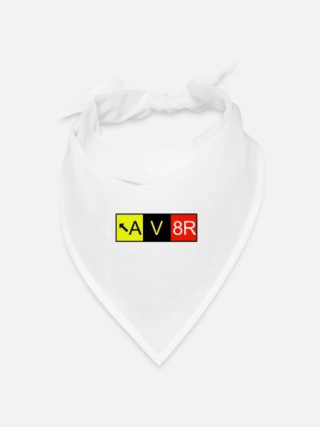 AV8R Airplane pilot - Bandana Dreieckstuch - Weiß