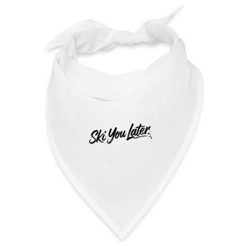 Ski you later - Bandana Dreieckstuch - Weiß - Vorne