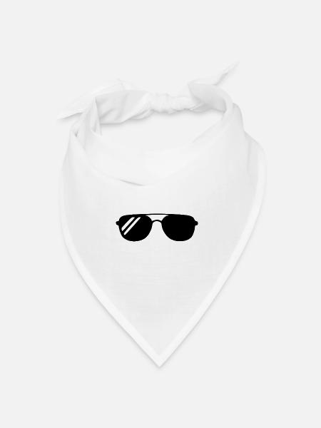 Sonnenbrille Sommer Urlaub Geschenk - Bandana Dreieckstuch - Weiß