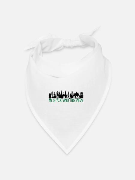 Me and you and this view-Tannenbaeume - Bandana Dreieckstuch - Weiß