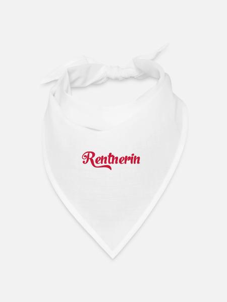 2541614 15364369 rentnerin - Bandana Dreieckstuch - Weiß