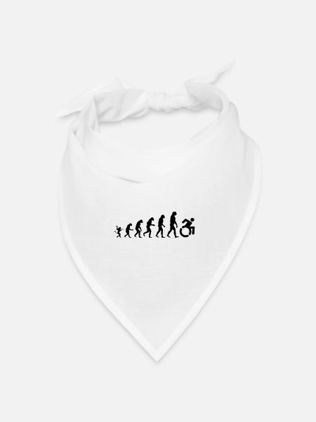 Evolution des Rollstuhls * - Bandana Dreieckstuch - Weiß