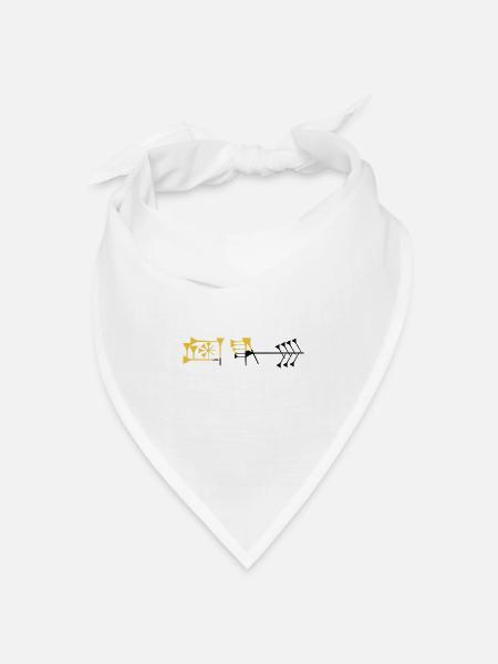 LIbertäre sumerische Freiheit Wort 2 - Bandana Dreieckstuch - Weiß