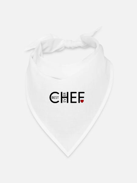 Best Chef ever - Bandana Dreieckstuch - Weiß