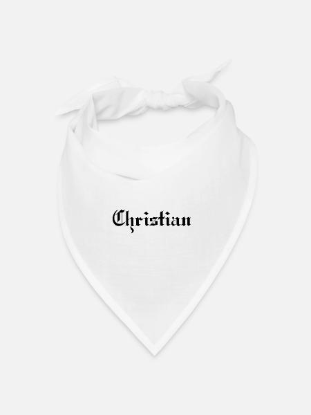 Christian - Bandana Dreieckstuch - Weiß