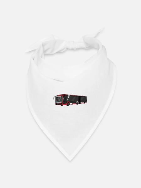Bus - Bandana Dreieckstuch - Weiß