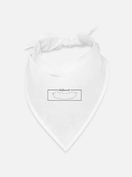 Weißwurst Bayern - Bandana Dreieckstuch - Weiß