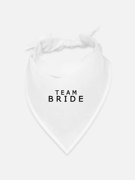 Team bride - Bandana Dreieckstuch - Weiß