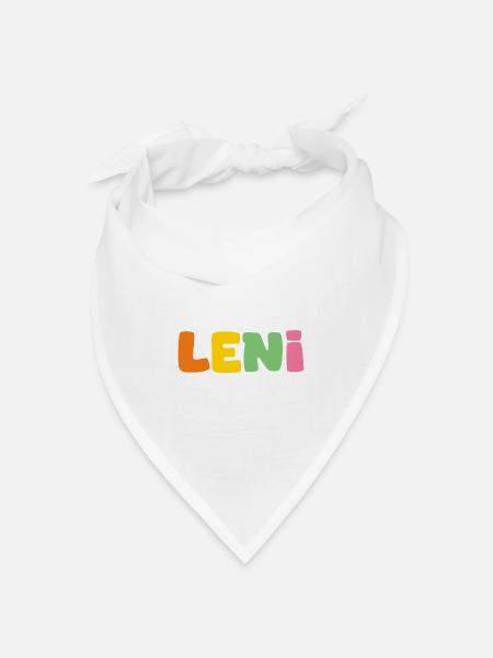 Name - Leni - Bandana Dreieckstuch - Weiß
