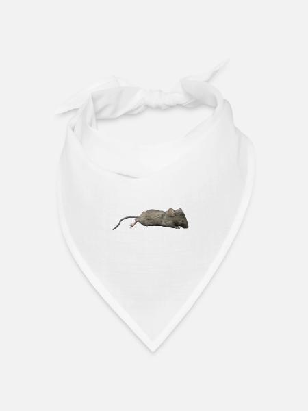 Maus - Bandana Dreieckstuch - Weiß