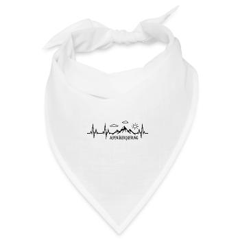 Alpenüberquerung Herzschlag - Bandana Dreieckstuch - Weiß - Vorne