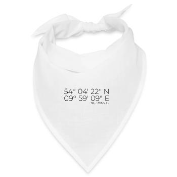 Koordinaten Neumünster - Bandana Dreieckstuch - Weiß - Vorne