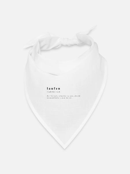 Laufen - Lustige Definition des Verbs Lautschrift - Bandana Dreieckstuch - Weiß