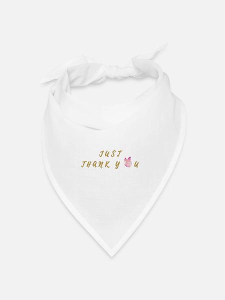 Danke Schmetterling Goldschrift - Bandana Dreieckstuch - Weiß