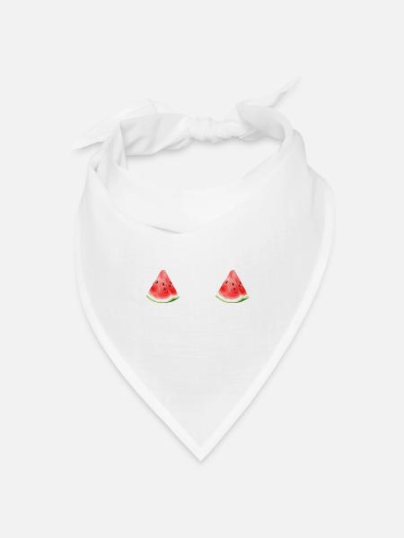 Wassermelone Wassermelone - Bandana Dreieckstuch - Weiß