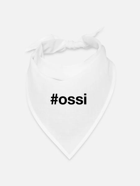 OSSI Hashtag Ostdeutschland - Bandana Dreieckstuch - Weiß
