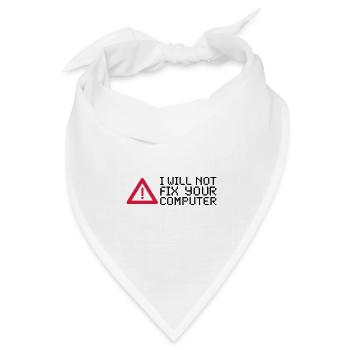 computer - Bandana Dreieckstuch - Weiß - Vorne