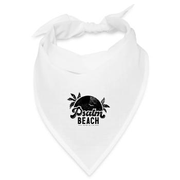 Psalm Beach (4) - schwarz christian streetwear - Bandana Dreieckstuch - Weiß - Vorne