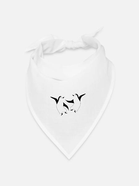 monitos Pinguin - Bandana Dreieckstuch - Weiß