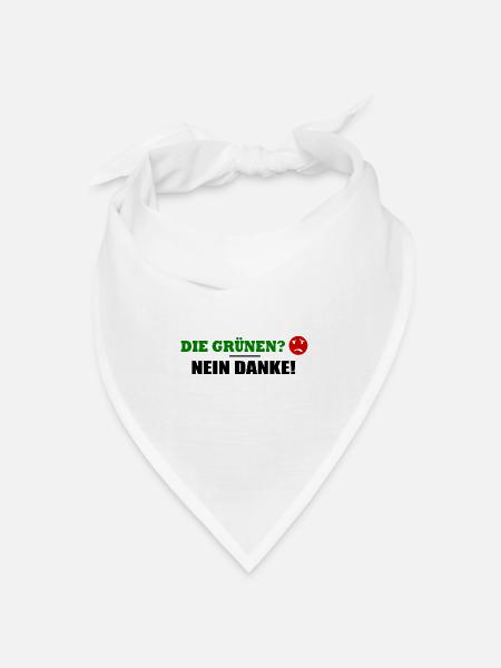 Die grünen nein danke - Bandana Dreieckstuch - Weiß