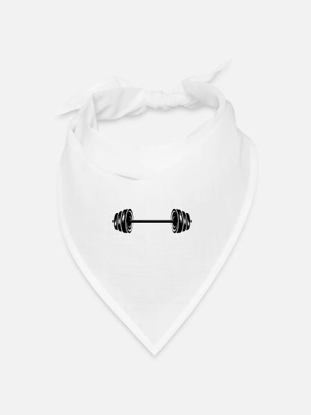 Gewichte Hanteln Scheiben Hantel - Bandana Dreieckstuch - Weiß