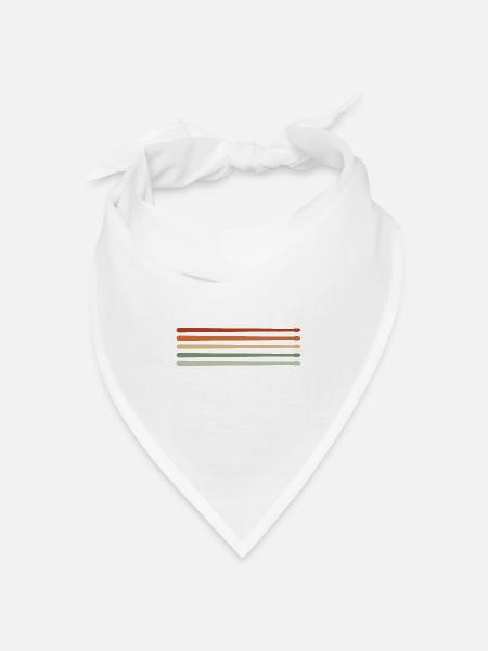 Schlagzeug Drumsticks Drummer - Bandana Dreieckstuch - Weiß
