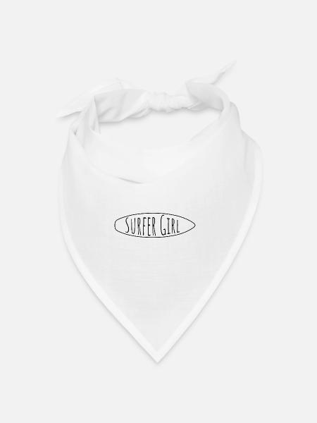 Surfer Girl – Surfboard Lifestyle Design - Bandana Dreieckstuch - Weiß
