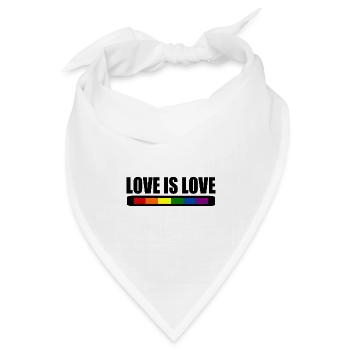 Love is love - Bandana Dreieckstuch - Weiß - Vorne