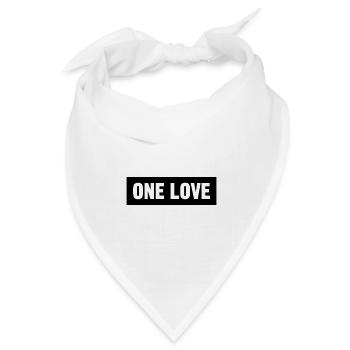 One Love - Bandana Dreieckstuch - Weiß - Vorne