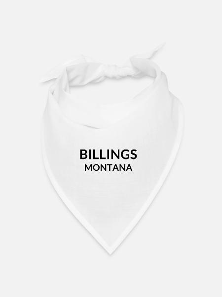 Billings Montana USA - Bandana Dreieckstuch - Weiß