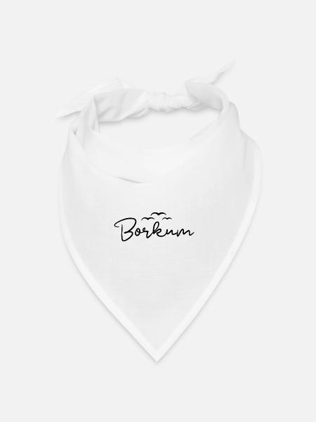 Borkum Möwen Nordsee Insel - Bandana Dreieckstuch - Weiß