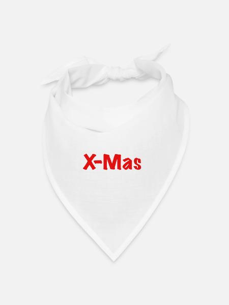 X-Mas - Bandana Dreieckstuch - Weiß