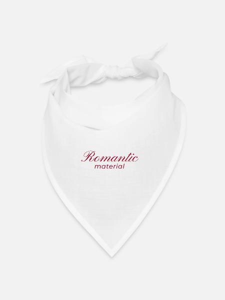 Typografie-Design Romantic Material - Bandana Dreieckstuch - Weiß