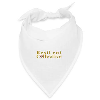 Widerstandsfähiges Kollektiv-Logo - Bandana Dreieckstuch - Weiß - Vorne