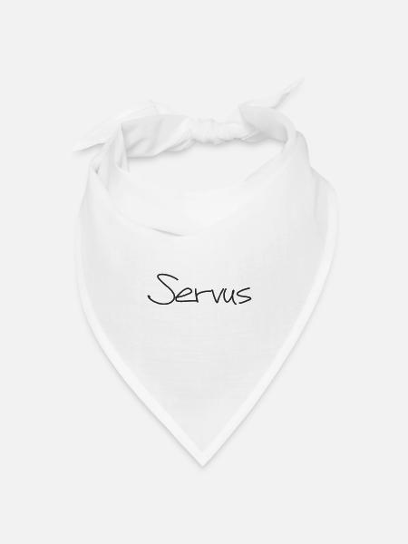 Servus – Bayerisches Textdesign für Shirts & mehr - Bandana Dreieckstuch - Weiß